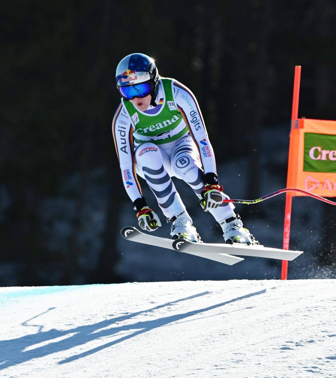 Emma Aicher in Aktion beim Audi FIS Ski World Cup 2025-26 in Soldeu, Andorra