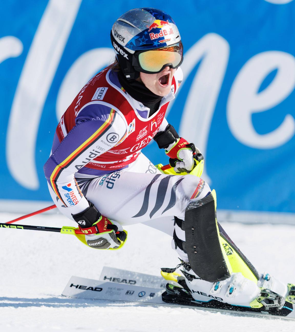 Emma Aicher (Deutschland) in Aktion. 