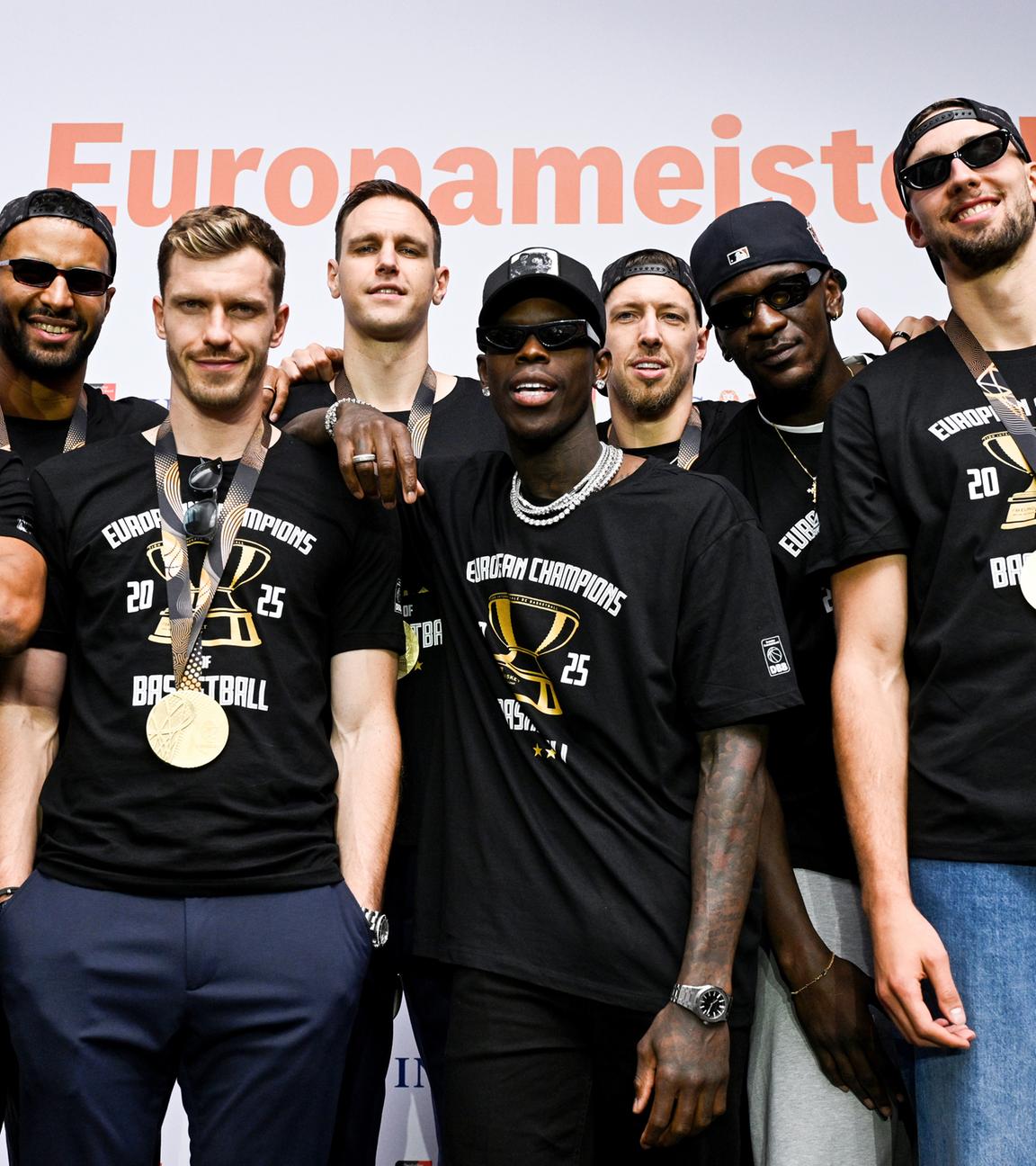 Empfang Basketball-Nationalmannschaft nach Titelgewinn