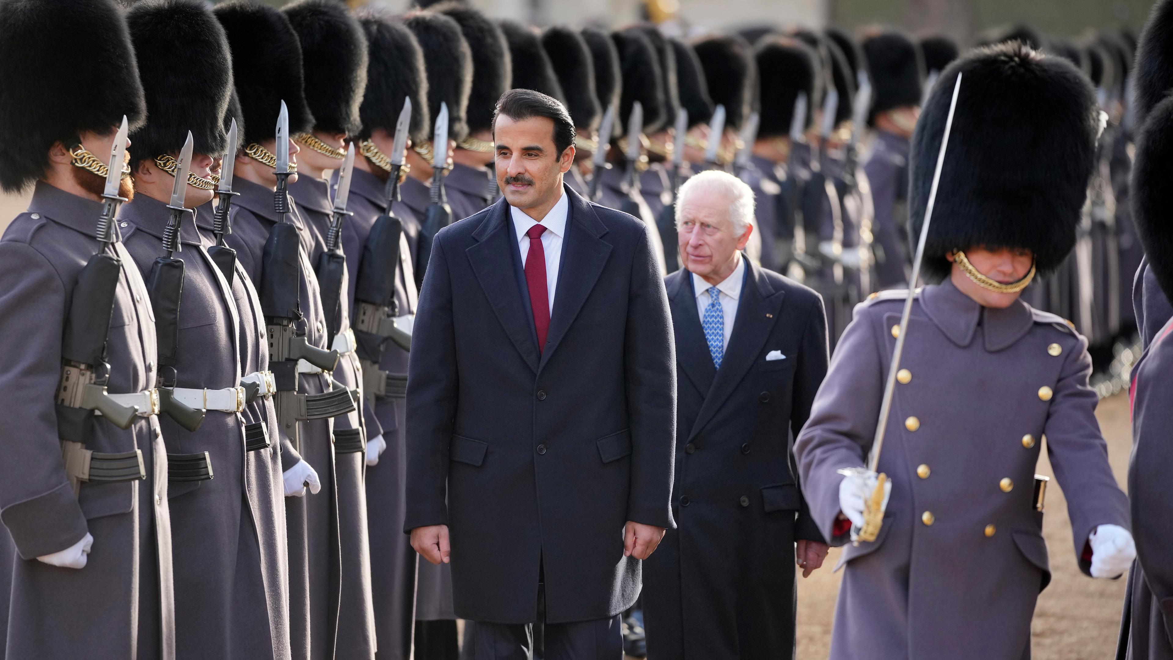 Emir von Katar mit König Charles in London