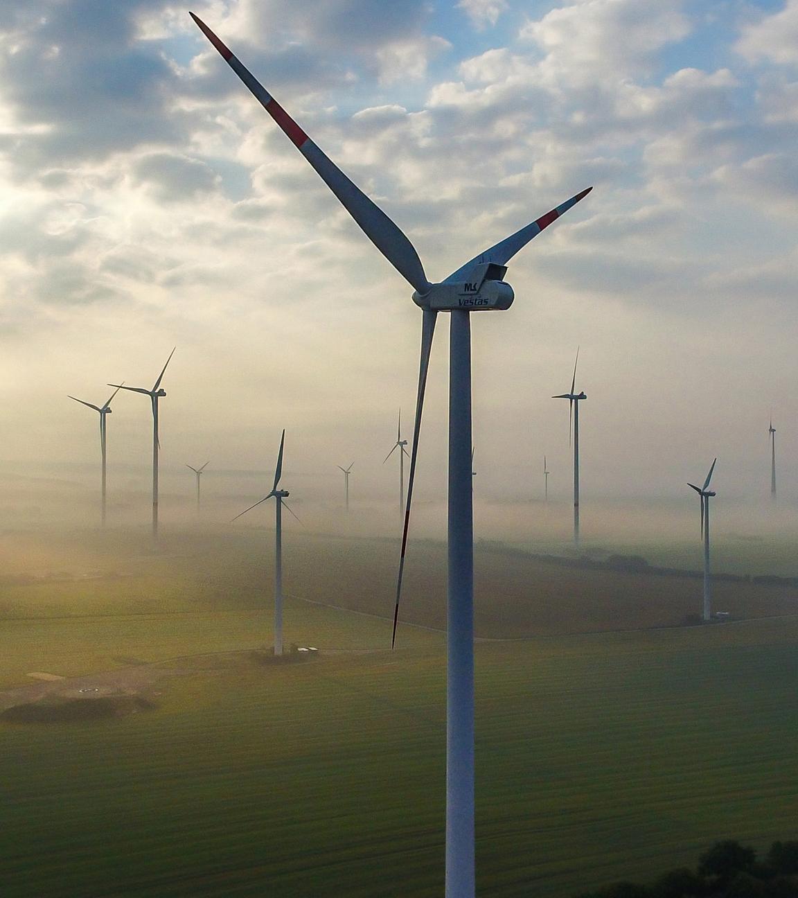 Luftbild Windräder in Brandenburg