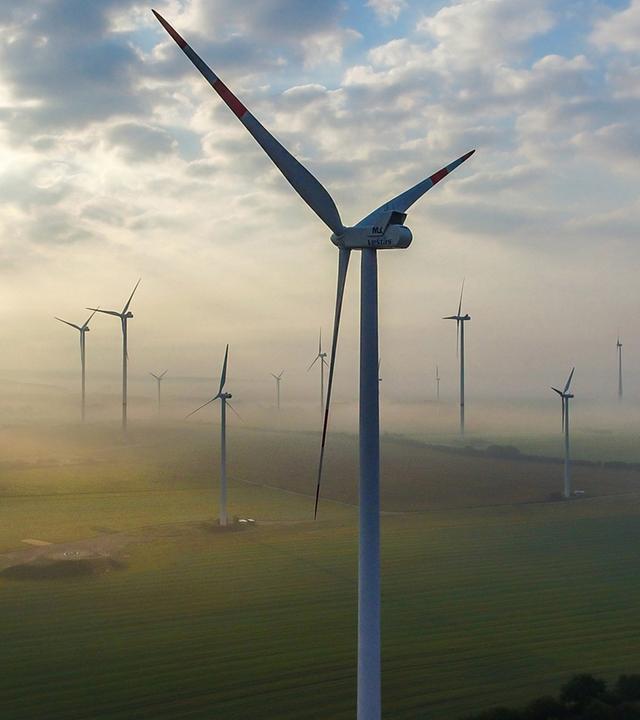 Luftbild Windräder in Brandenburg
