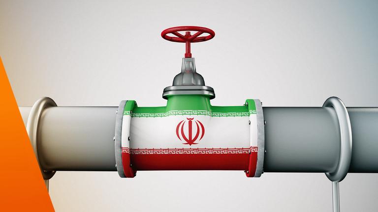 Pipeline mit iranischer Flagge