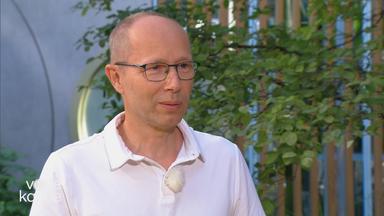 Mark Hugo am "Volle Kanne"-Top-Themen-Pult