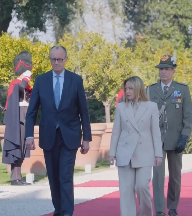 Merz und Meloni in Rom