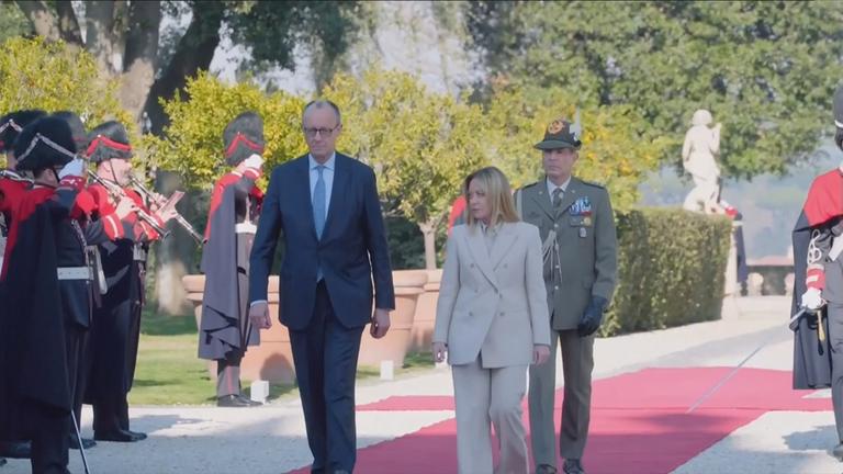 Merz und Meloni in Rom