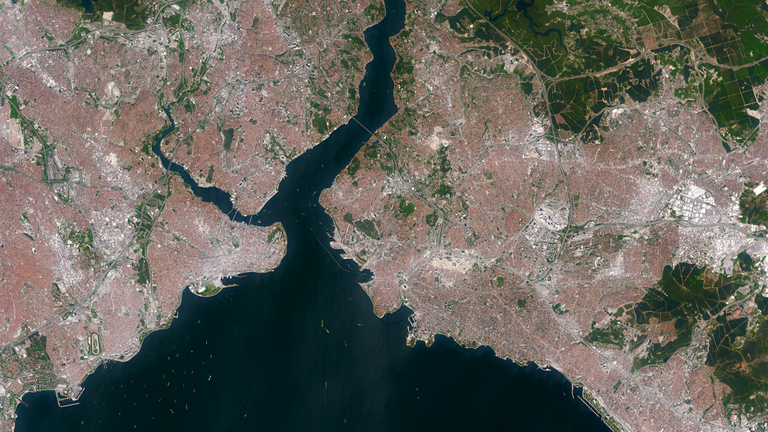 Satellitenaufnahme von Istanbul