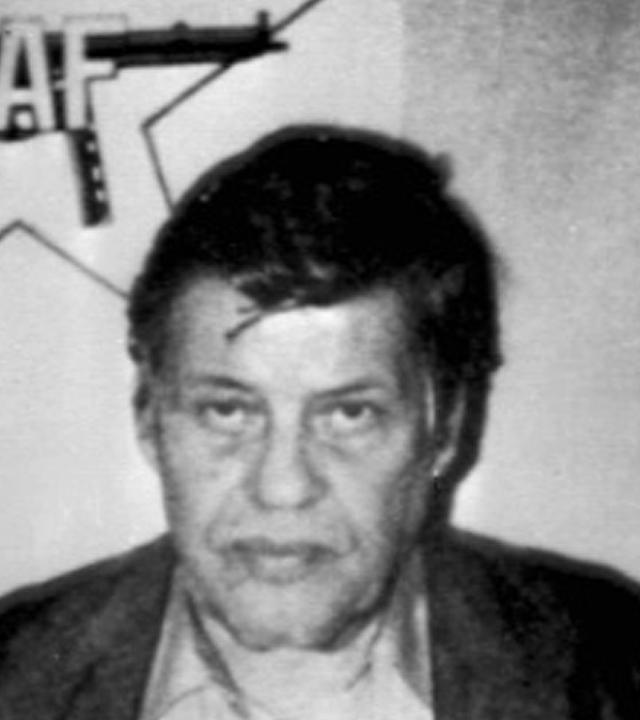 Ein am 08.10.1977 in der französischen Zeitung "Libération" veröffentlichtes Foto des entführten Arbeitgeberpräsidenten Hanns Martin Schleyer, dessen Geiselnahme 44 Tage lang die Bundesrepublik erschütterte