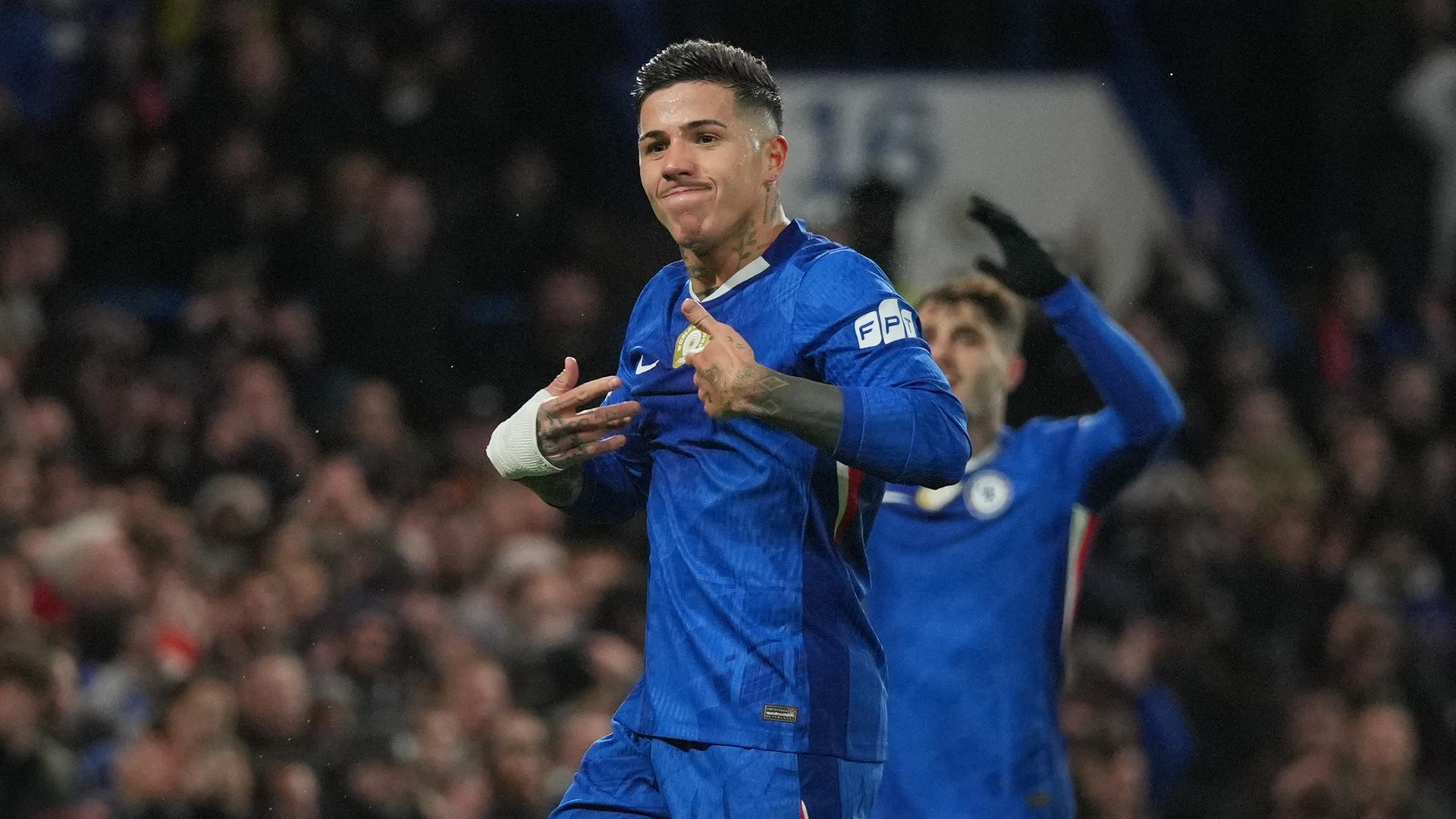 Chelseas Enzo Fernandez jubelt 
