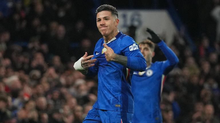 Chelseas Enzo Fernandez jubelt 