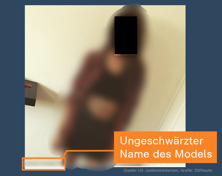 Ungeschwärzter Name eines mutmaßlichen Opfers in den Epstein-Files