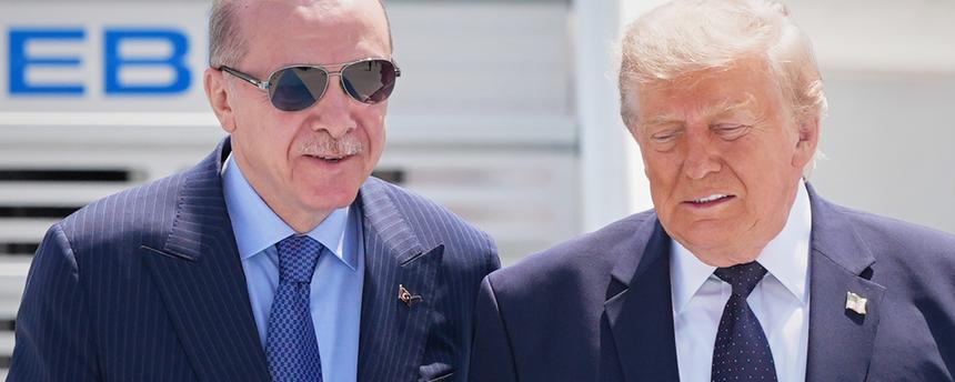 Türkei, Ankara: Türkischer Präsident Recep Tayyip Erdogan und US-Präsidenr Donald Trump