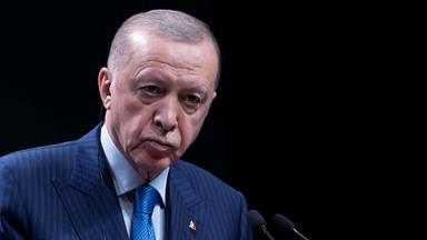 Der türkische Präsident Recep Tayyip Erdogan bei einer Pressekonferenz.