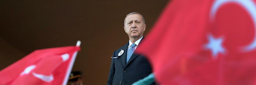 Archiv: Der türkische Präsident Recep Tayyip Erdogan während einer Zeremonie in Instanbul am 31.08.2019