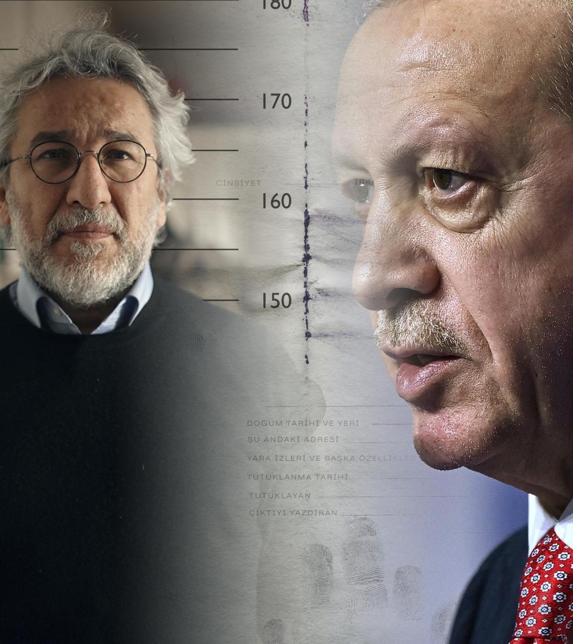Montage Can Dündar und Recep Tayyip Erdogan