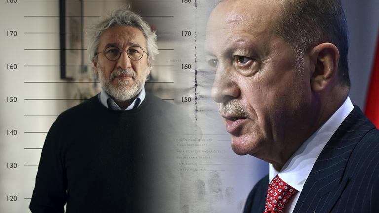 Montage Can Dündar und Recep Tayyip Erdogan