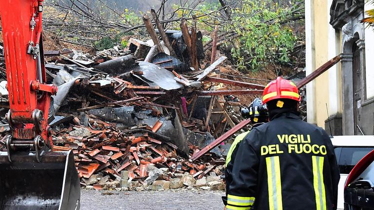 Erdrutsch in Brazzano di Cormons (Italien), aufgenommen am 17.11.2025