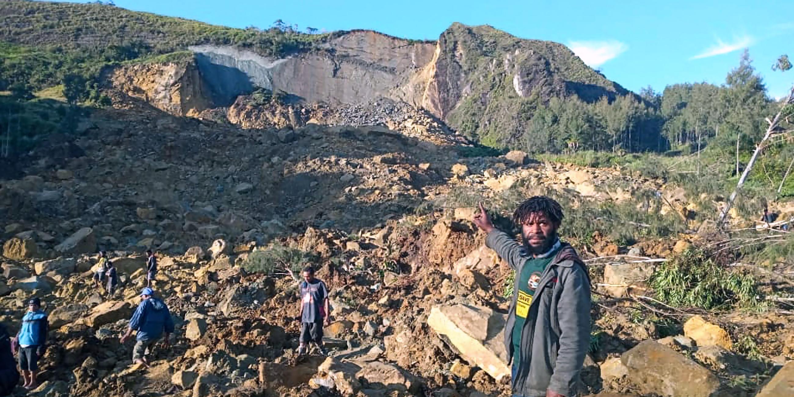 Riesiger Erdrutsch in Papua-Neuguinea