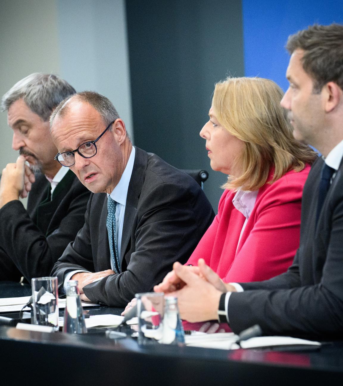 Markus Söder, Friedrich Merz, Bärbel Bas und Lars Klingbeil