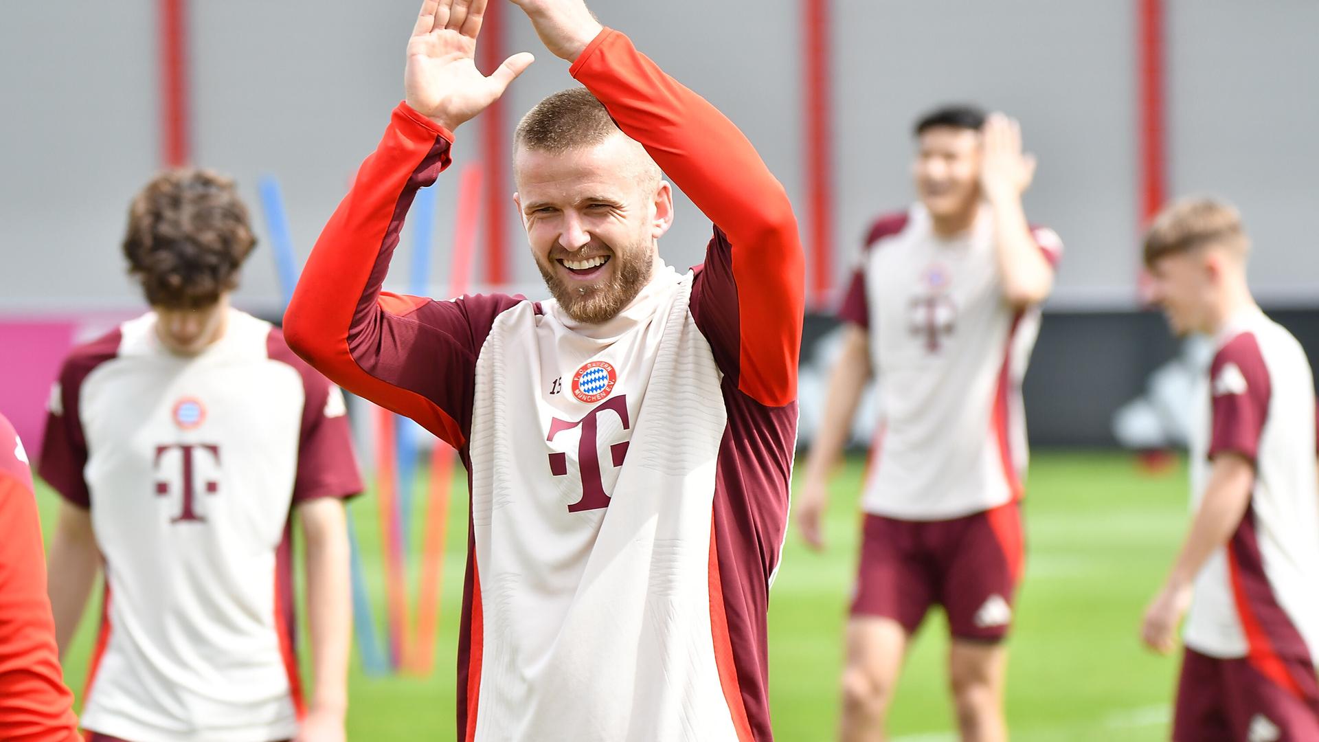 Eric Dier bei der letzten Trainingseinheit fuer den FC Bayern Muenchen bevor es nach Mailand geht.