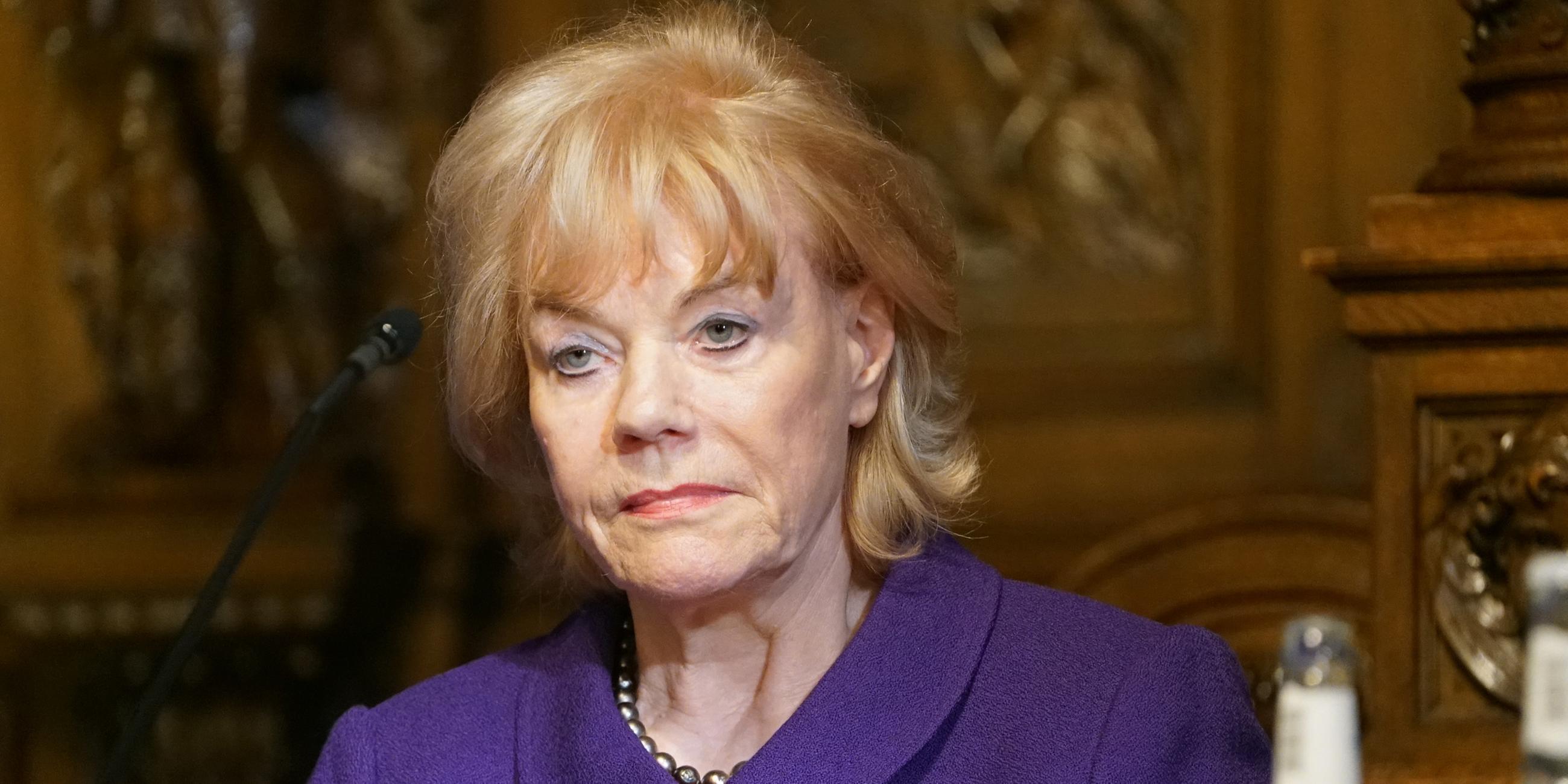 Ehemaliges Mitglied des Deutschen Bundestages Erika Steinbach (AFD) hält einen Vortrag bei einer AFD-Veranstaltung im Hamburger Rathaus.