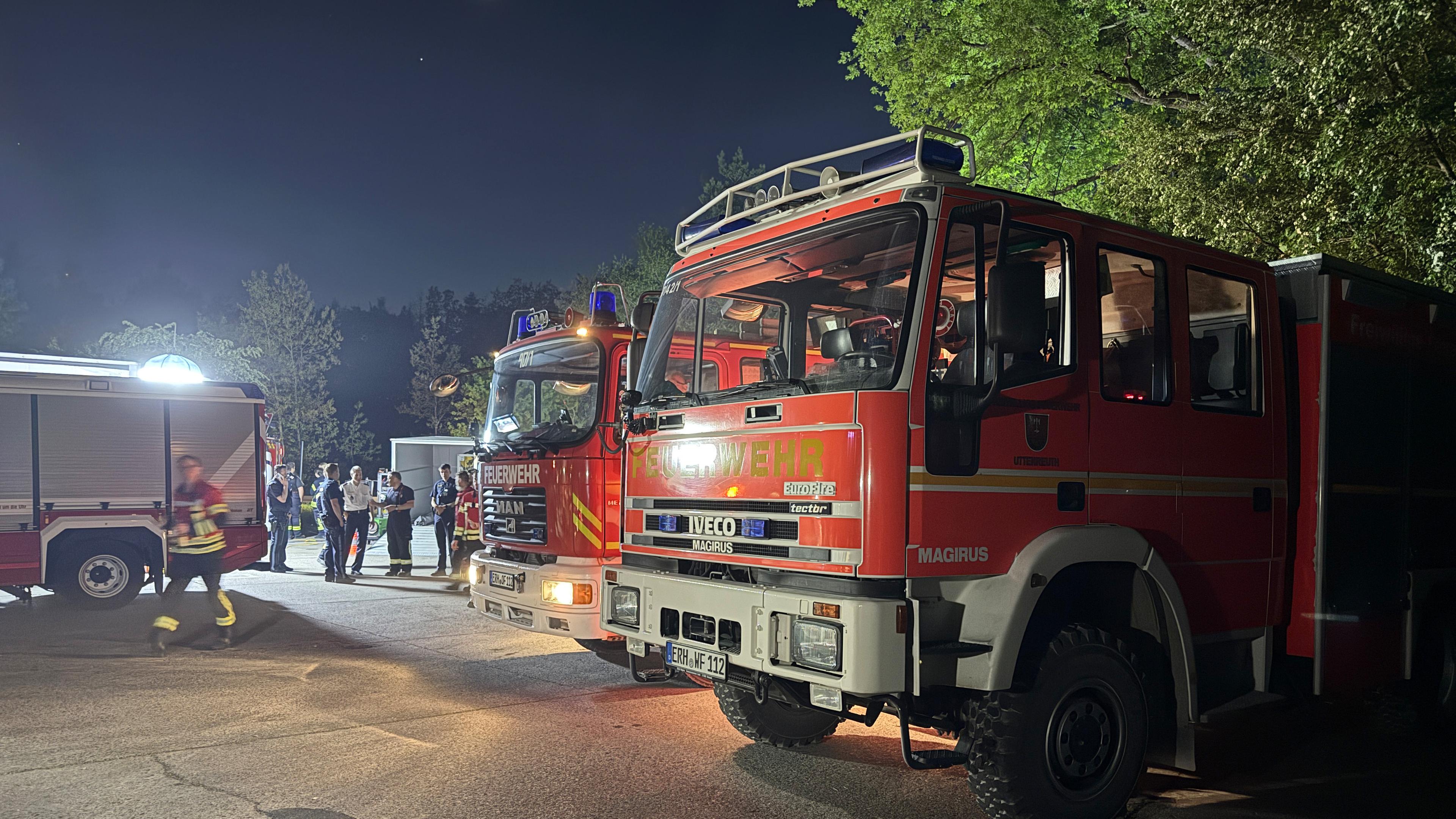 Erlangen: 15.000 Quadratmeter Wald in Brand - Großeinsatz
