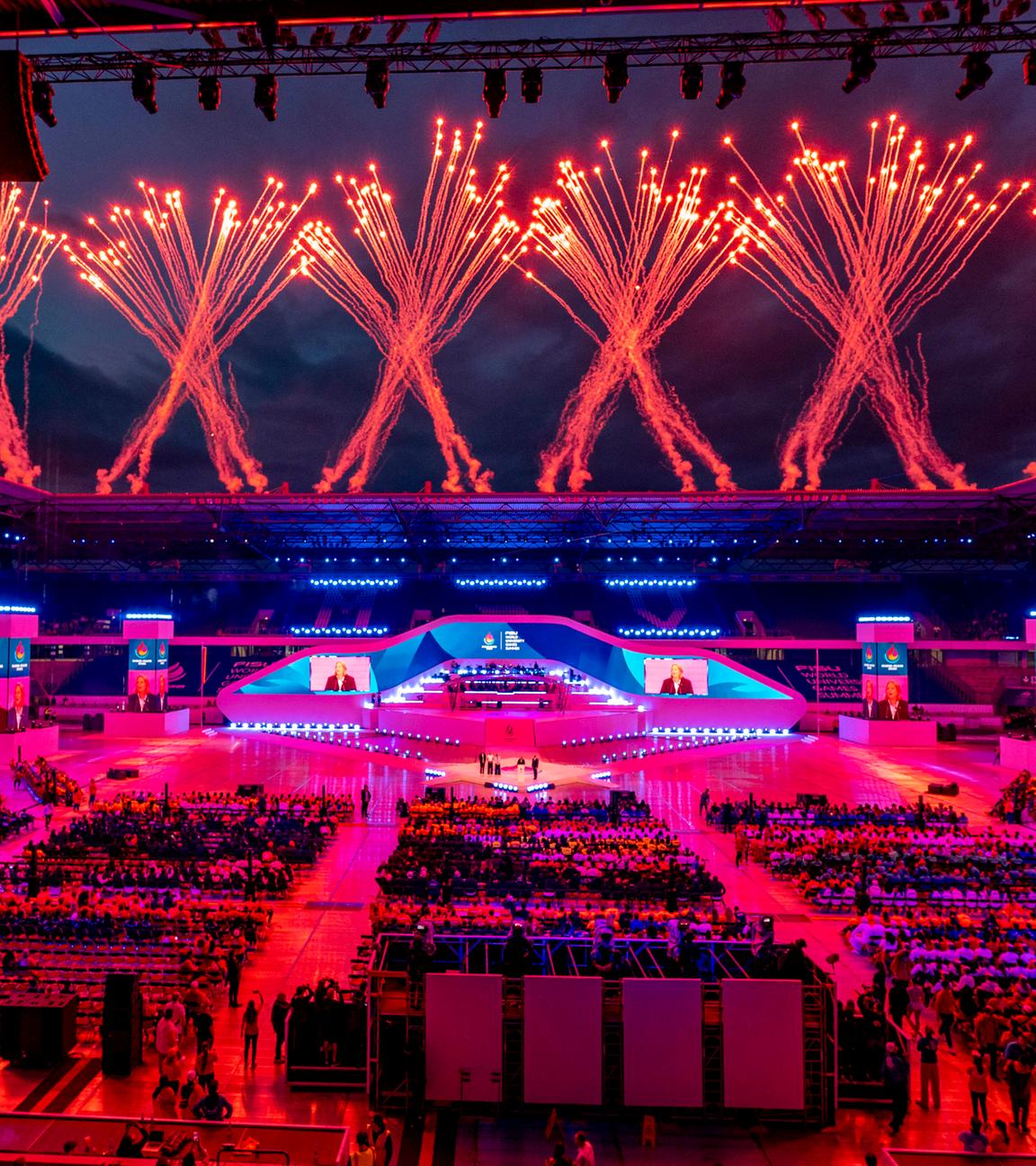 Eröffnungsfeier der FISU World University Games 2025, am 16.07.2025, Nordrhein-Westfalen, Duisburg