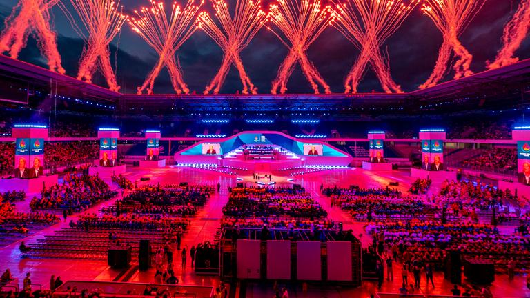 Eröffnungsfeier der FISU World University Games 2025, am 16.07.2025, Nordrhein-Westfalen, Duisburg