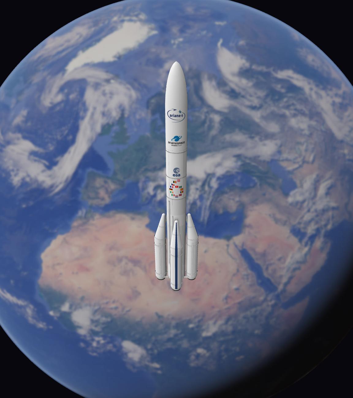 Simulation der ESA-Rakete Ariane 6