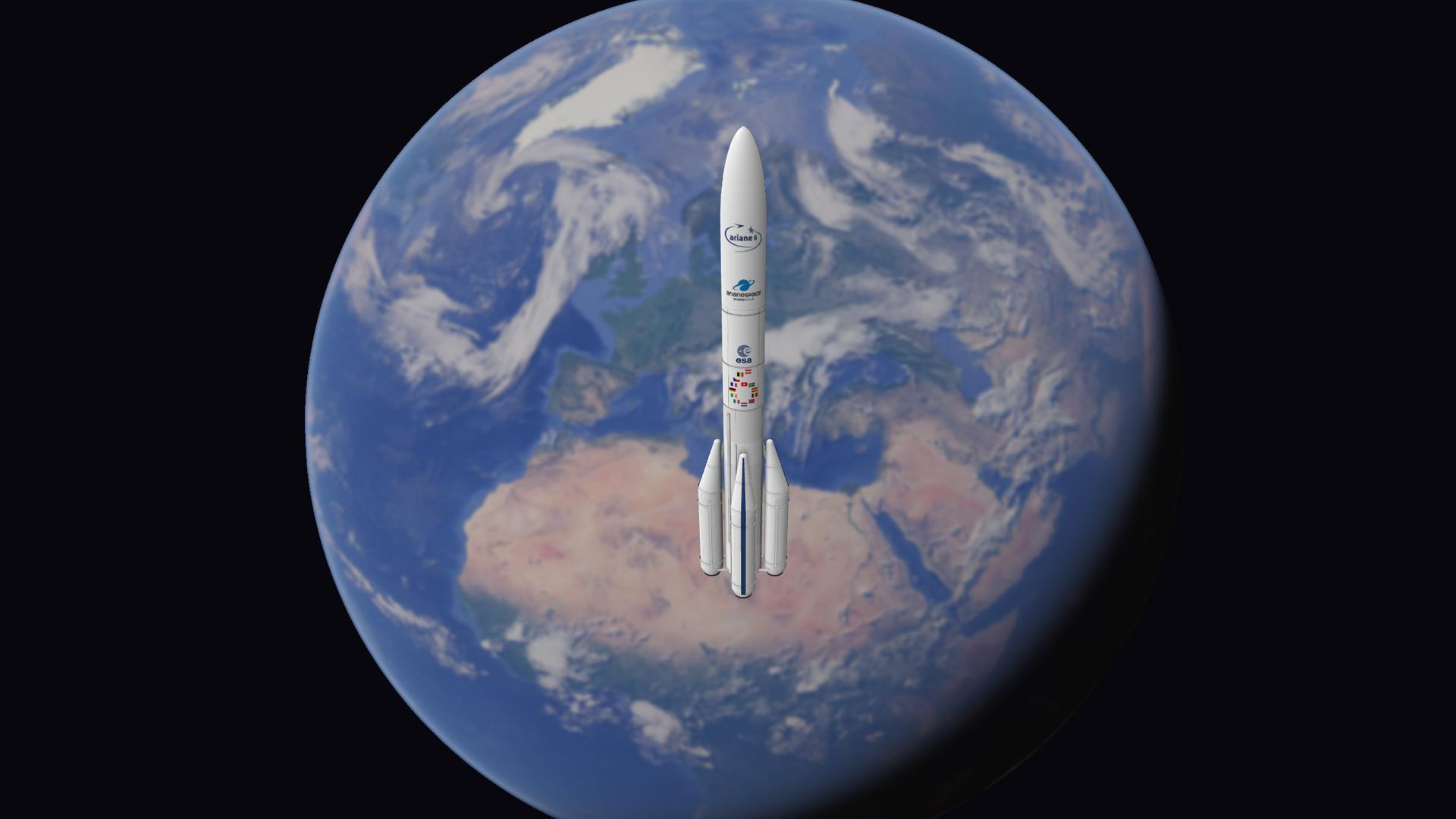 Simulation der ESA-Rakete Ariane 6