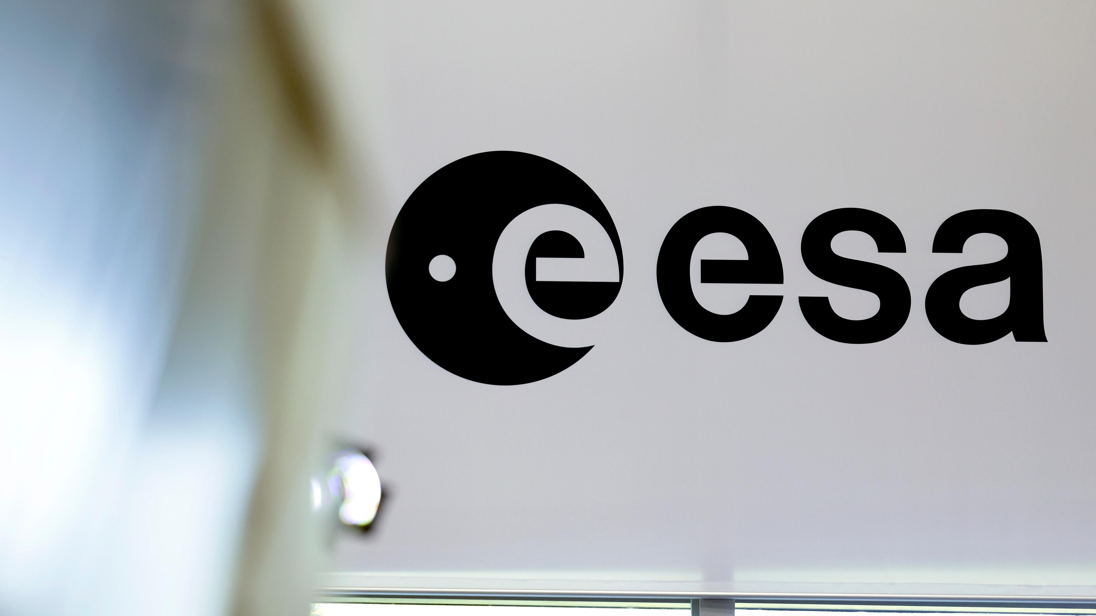 Das Logo der Europaeische Weltraumorganisation (ESA).