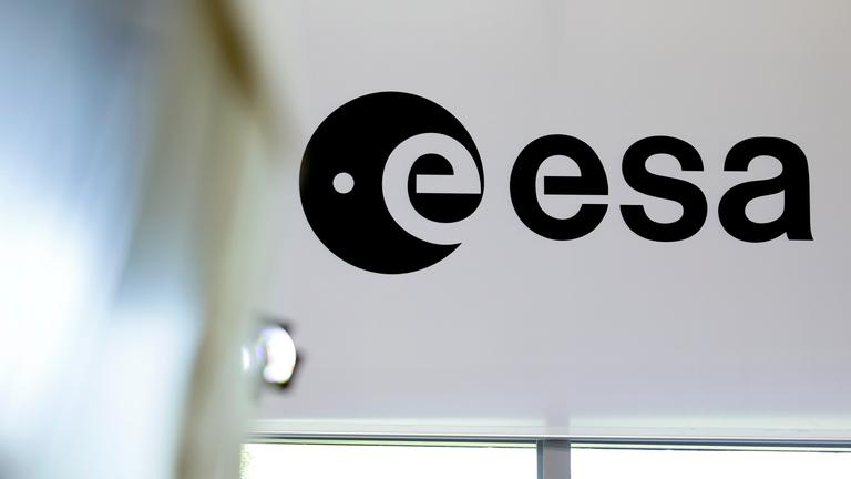 Das Logo der Europaeische Weltraumorganisation (ESA).