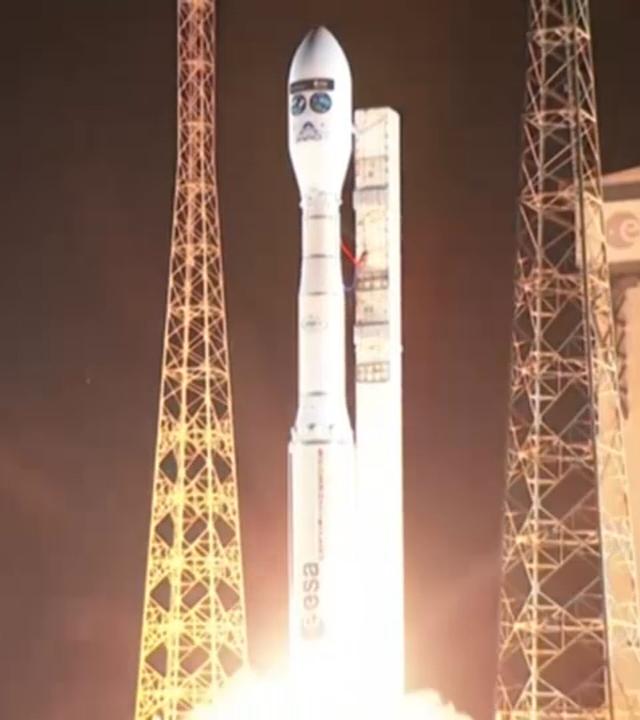 Eine startende Rakete der ESA.