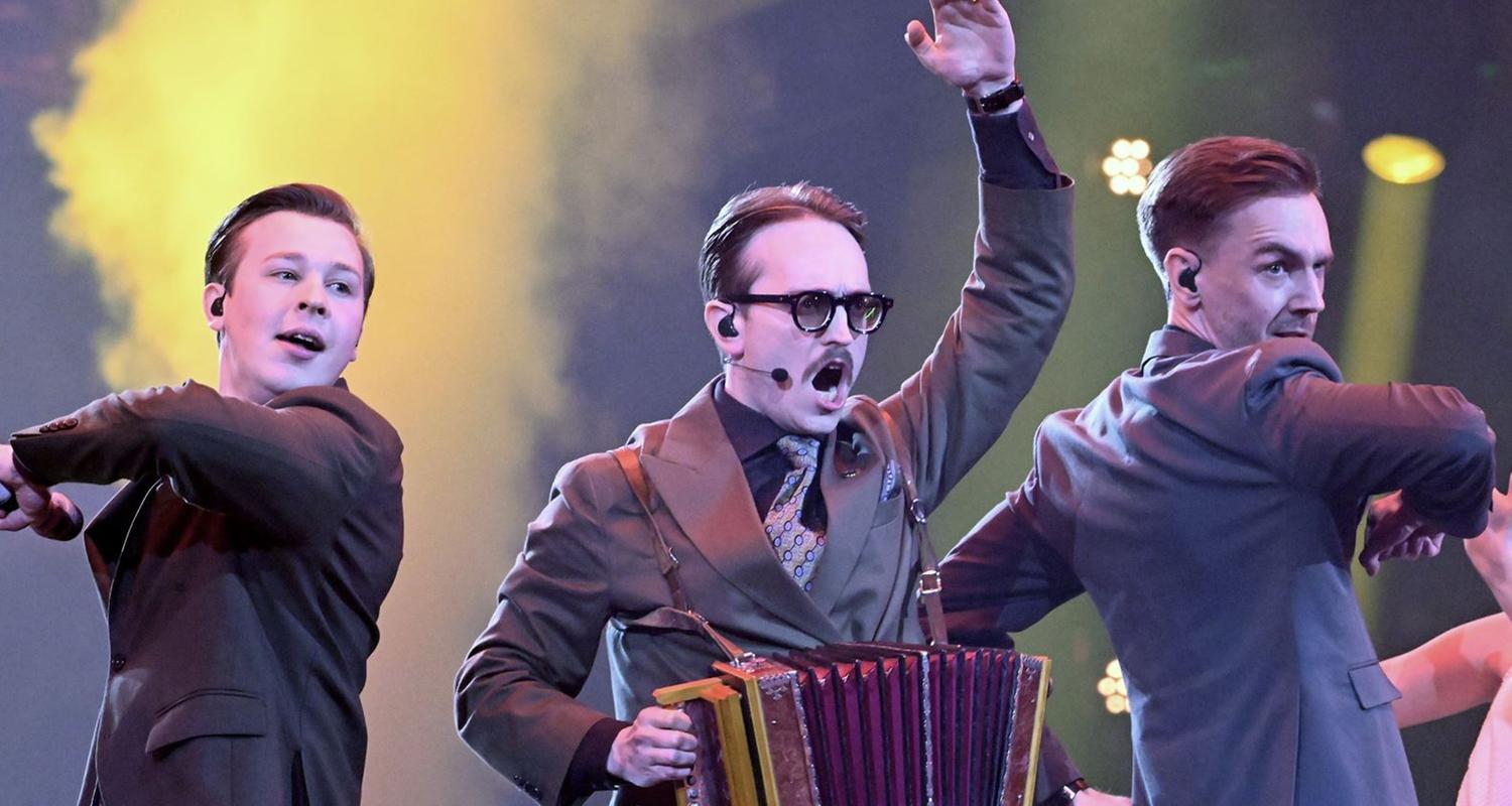 Die Band KAJ beim ersten Halbfinale des ESC 2025