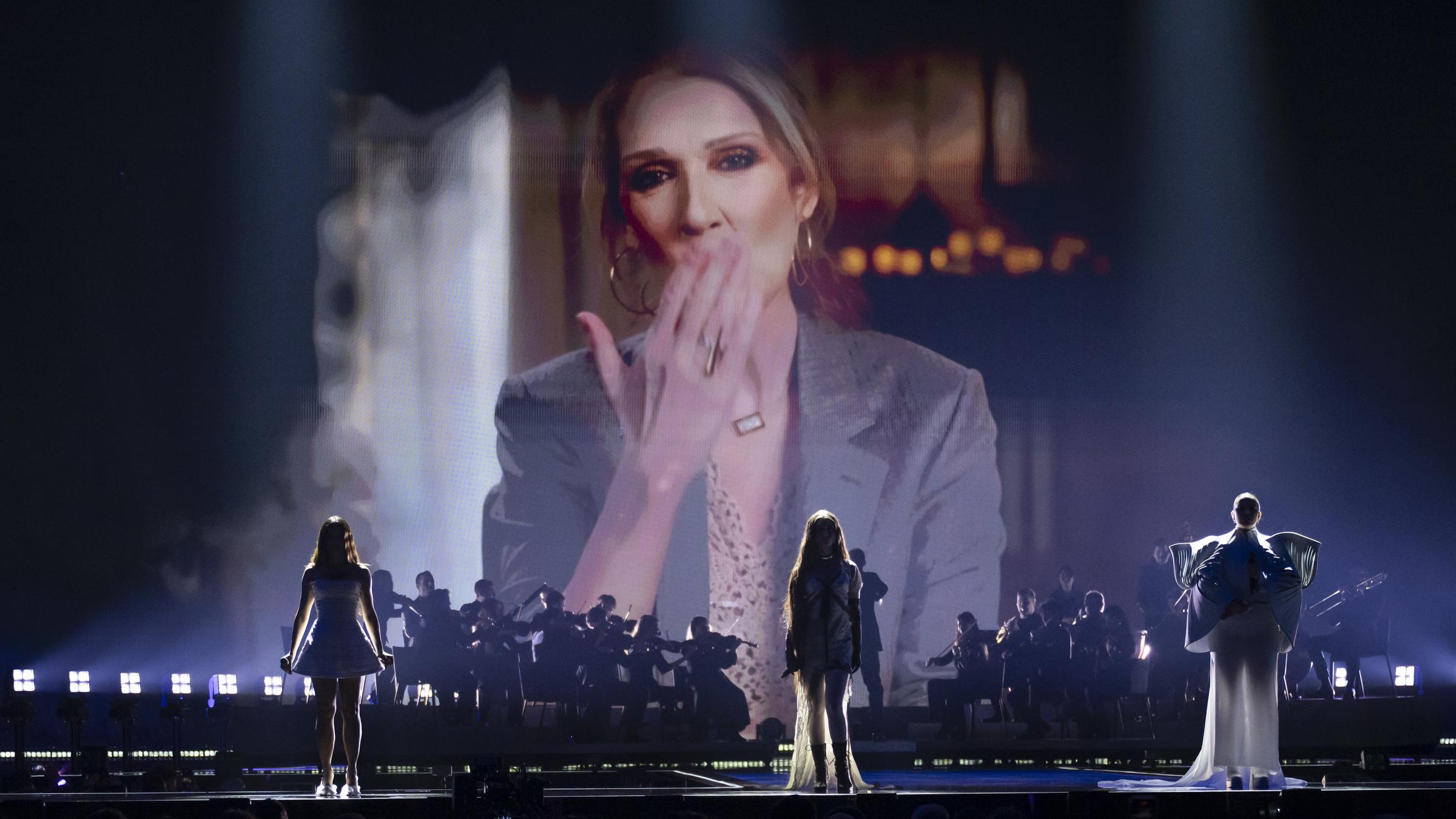Celine Dion schickt eine Grußbotschaft beim Halbfinale des Eurovision Song Contest.
