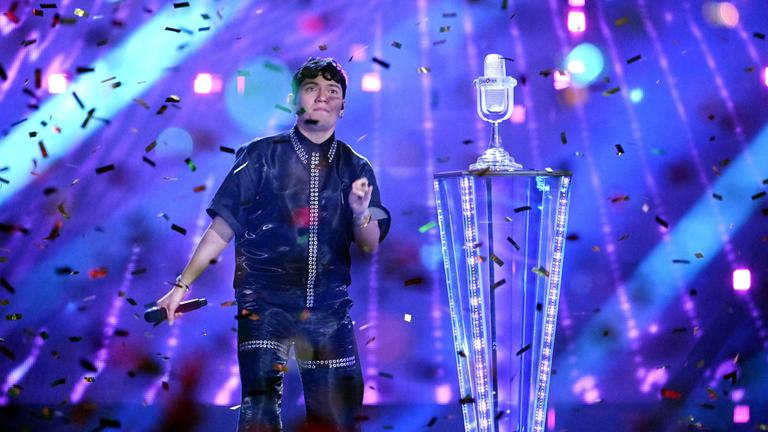 Johannes Pietsch known as JJ representing Austria with the song Wasted Love winner of the Grand Final of the Eurovision Song Contest 2025 in Basel.