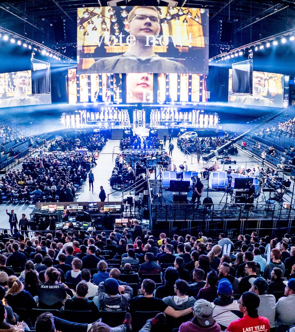 Finaler Wettbewerbstag: Partie Vici Gaming gegen Team Secret ESL One 