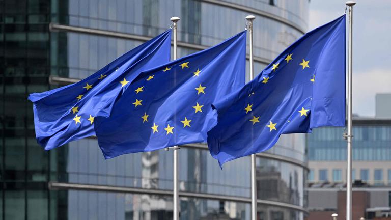 EU-Flaggen in Brüssel  