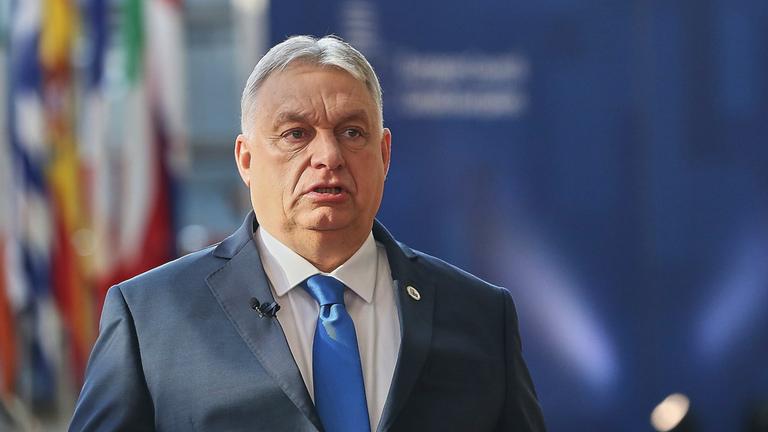 Ungarns Ministerpräsident Viktor Orban im Europa-Gebäude anlässlich des EU-Gipfels in Brüssel am 19.03.2026.