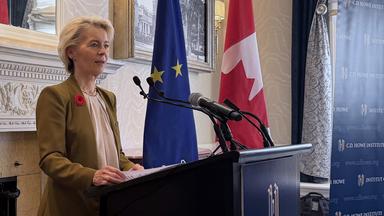 Ursula von der Leyen spricht im Club Mont Royal