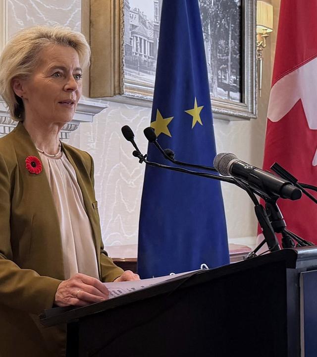 Ursula von der Leyen spricht im Club Mont Royal