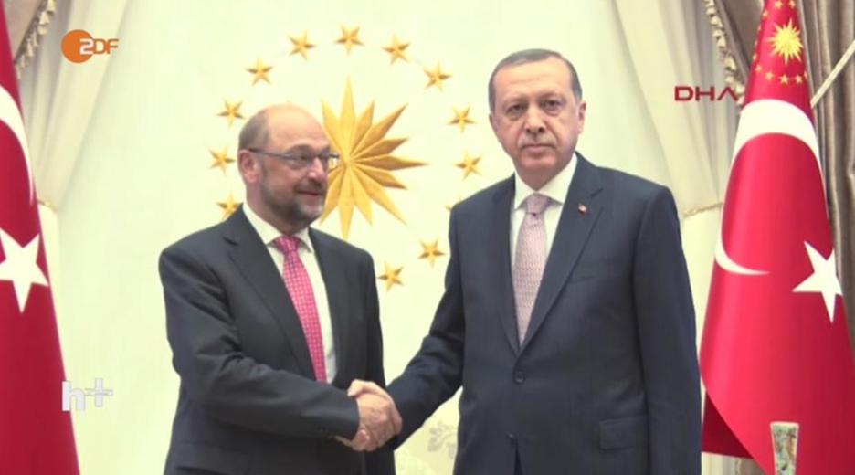 EU-Parlamentspräsident Martin Schulz und Erdogan