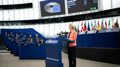 EU-Kommissionspräsidentin Ursula von der Leyen hält eine Rede im EU-Parlament.
