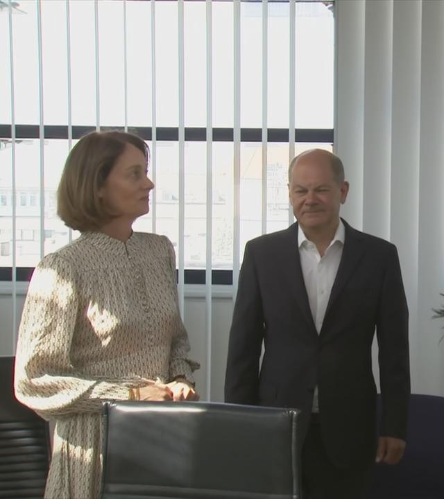 Barley, Scholz, und Klingbeil nach dem enttäuschenden Wahlergebnis.