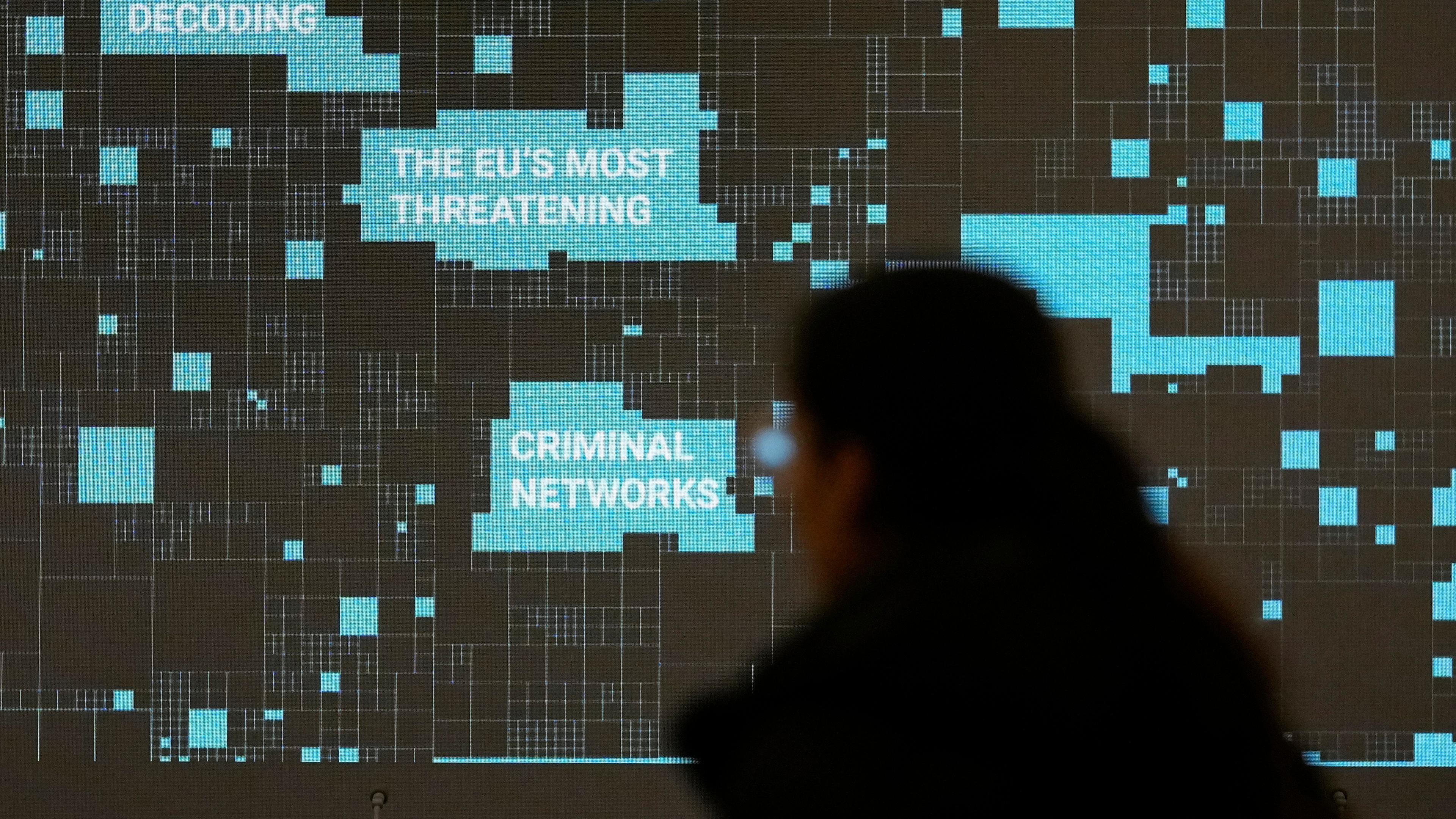 Medienkonferenz, auf der die Ergebnisse des Europol-Berichts über die bedrohlichsten kriminellen Netzwerke in der Europäischen Union vorgestellt werden in Brüssel am 05.04.2024.