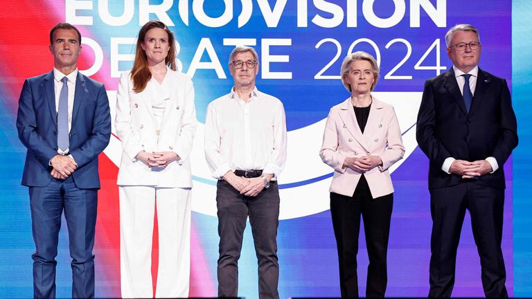 Die Spitzenkandidaten für die Präsidentschaft der Europäischen Kommission am 23.05.2024 in Brüssel.