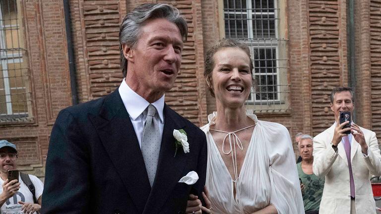 Eva Herzigova und Gregorio Marsiaj bei ihrer Hochzeit im italienischen Turin am 11.07.2026. 