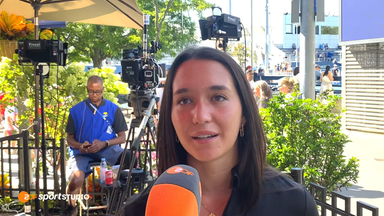 Tennisspielerin Eva Lys im ZDF-Interview bei den US Open am 29.08.2026.
