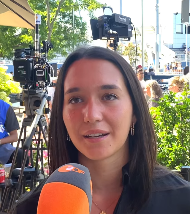 Tennisspielerin Eva Lys im ZDF-Interview bei den US Open am 29.08.2026.
