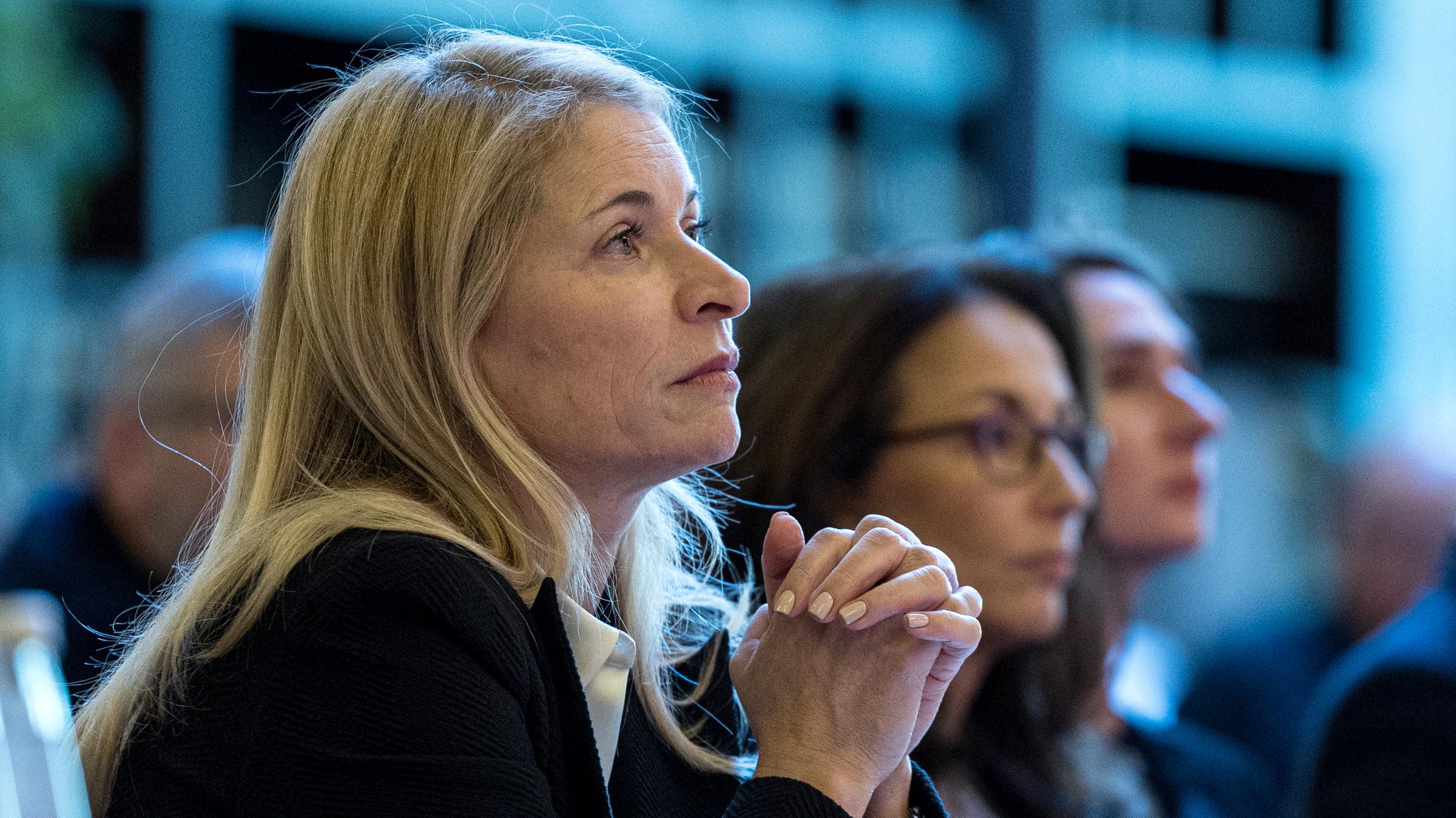 Evelyn Palla, neue Vorstandsvorsitzende der Deutschen Bahn (DB), nimmt an der 5. Bundeskonferenz der Eisenbahn- und Verkehrsgewerkschaft (EVG) teil.